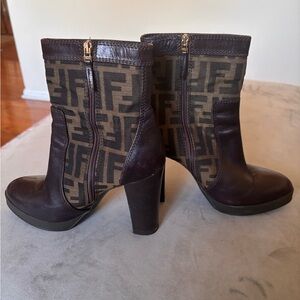 Fendi Brown Leather Boots 6.5